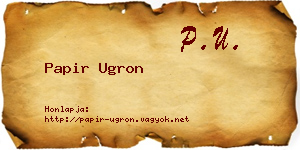 Papir Ugron névjegykártya